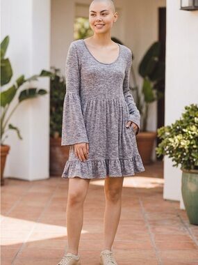 Living Doll Los Angeles Heather Gray Knit Dress